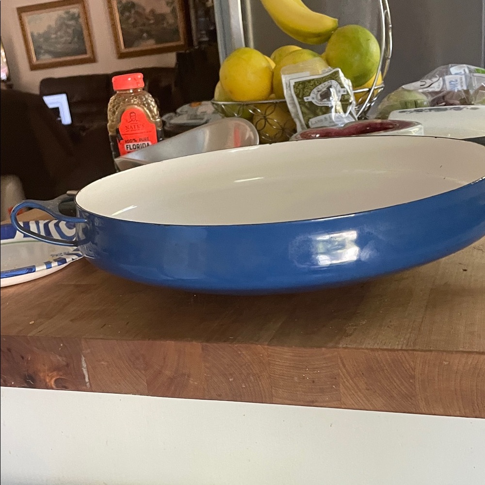 Blue and White Skillet
